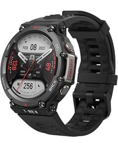 Amazfit T Rex 2 Smart Watch, Premium Multisport GPS Sports Watch, Real-time Navigation, Strength Exercise, 150+ Sports Modes, Heart Rate, SpO2 Monitoring, Ember Black