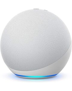 Echo (4th generation) | Premium sound Wi-Fi and Bluetooth smart speaker with smart home hub and Alexa | Glacier White