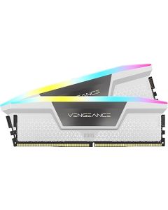 CORSAIR VENGEANCE RGB DDR5 RAM 32GB (2x16GB) 5200MHz CL40 Intel XMP iCUE Compatible Computer Memory - White (CMH32GX5M2B5200C40W)