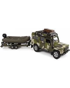 Kids Army Land Defender 4x4 With speed boat Army Vehicle Diecast