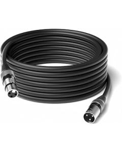 Dingsun XLR Cable,3-Pin XLR Male to XLR Female Premium Balanced Microphone Cable Black Compatible with Microphone, Mixer, Effector,Speaker, etc (33FT 1PCS)