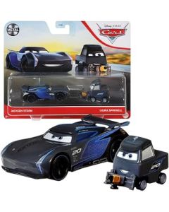 Mattel Double Pack Selection | Disney Cars | Vehicle Models | Die Cast 1:55, Cars Doppelpacks:Jackson Storm & Laura Spinwell