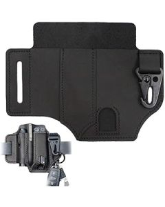 EDC Leather Sheath Multitool Leather Sheath Organizer with Key Holder for Belt and Flashlight Sheath Multitool Pouch