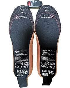 Foot Warmer Wireless Heated Insoles, Remote Control Heated Shoes Insoles Washable And Cutting Foot Warmer For Winter Hunting Ski Fishing Hiking Black-35-40