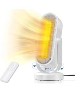 2000 W Fan Heater Digital LED Display, Space heater with 3 Levels (ECO Mode), Automatic Oscillation, 0-8H Timer & Remote Control, Electric Heating Fans with Overheating, Tip-over Protection