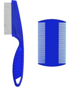 2 Pcs Flea Comb for Cat Dog Flea Lice Tear Stain Remover Pet Combs Fine Tooth Grooming Removal Tool Blue