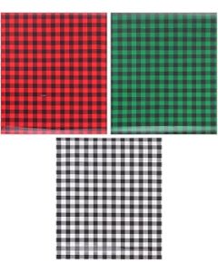 EXCEART Christmas HTV Vinyl Christmas Buffalo Plaid Sheet Vinyl: Permanent Xmas Checkered DIY Clothes Bag Hat Fabric Vinyls Decorations 30x25cm Christmas Iron on Vinyl