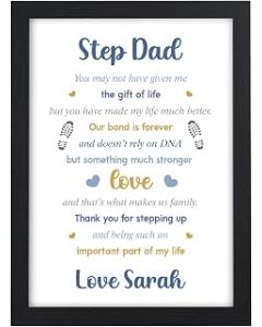 Step Dad Thank You Gifts - PERSONALISED Gifts For Stepdad - Step Dad Fathers Day Gifts - Stepdad Gifts From Daughter Son - Step Dad Birthday Christmas Gifts - Like A Dad - Bonus Dad
