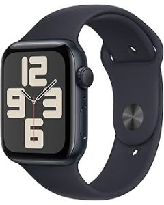 Apple Watch SE (2nd Gen, 2023) [GPS 44mm] Smartwatch with Midnight Aluminum Case with Midnight Sport Band S/M
