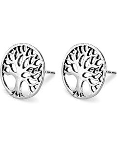 Sterling Silver Tree of Life Earrings, Birthday Gift, Minimalist Earrings