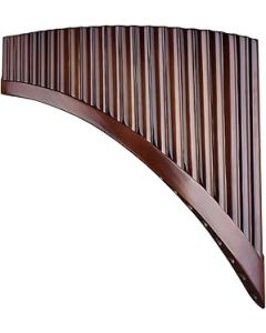 KESHUO 22 Pipe Brown Handmade Bamboo Pan Flute Panpipes Instrument C Key Wind Panflute Student Panpipes (Color : Left-hand)