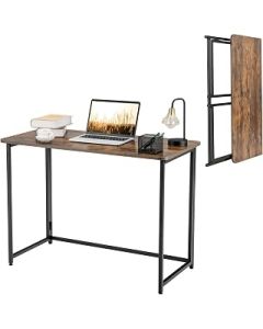 CASART Foldable Computer Desk, Study Desk Writing Table With Wide Desktop, Home Office Desk Gaming Table for Adults Kids, 100 x 50 x 72cm