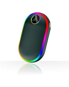 Hand Warmers Rechargeable with Lights (7 Colors), 10000mah Luminescence Electric Hand Warmer, (13-18 Hours) Portable USB Reusable Hand Warmer, Double Side Heated, Winter Tech Gifts