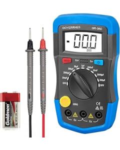 Digital Capacitor Tester Multimeter, GR-36D Professional Handheld Capacity Tester 0.1pF to 20000uF with LCD Display, Data Hold, Backlight Function