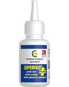 SFP Superfast Plus Adhesive - Super Glue for Metal, Rubber & Glass - High Strength Heavy Duty Repair Superglue - All Purpose - Clear Adhesive - 50ml