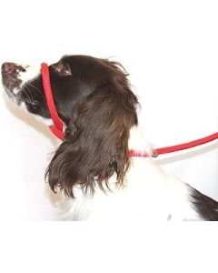 Dog & Field Figure 8 Anti Pull Lead / Halter / Head Collar (RED) - One Size Fits All - Super Soft Braided Nylon - Fitting Instructions Included- Comfortable, Kind, Supple, Secure and Proven to Make Yo