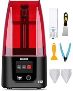 ELEGOO Mars 3 Pro 3D Printer, 4K Mono 6.6 Inch LCD MSLA UV Resin Printer with Air Purifier and Screen Protector, Speedy Printing and High Precision, 143×89×175mm Larger Build Volume