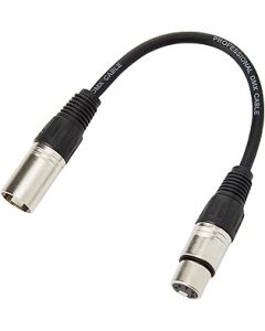PULSE PLS00347 3 Pin XLR Male to 5 Pin XLR Female DMX Adaptor Lead, 0.22m,black