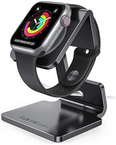 Lamicall Stand for Apple Watch, Charging Stand - Desk iWatch Holder Charging Dock Station for Apple Watch Ultra2, Ultra, Series 9/8/SE2/7/6/SE/5/4/3/2/1 (49/45/44/42/41/38mm) [Not Charger]- Black
