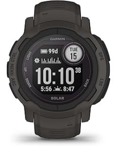 Garmin Instinct 2 Solar Rugged GPS Smartwatch, Graphite