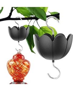 Jisoudia Ant Moat Hooks | Flower Shape Leakproof Ant Guard for Hummingbird & Oriole Feeders,Ant Guard Feeder Accessory Hooks for Hummingbird & Oriole Feeders, Moat Hook for Outdoors Wildlife