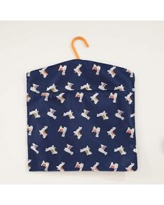 Handmade Navy Llama Cotton Peg Bag with a Zip and Hanger/Peg Storage/Clothespin Bag/Socks bag/Wardrobe Storage