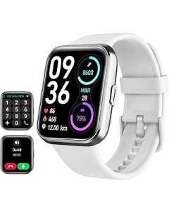 Smart Watch for Women(Answer/Make Call), Alexa Built-in 1.8" Touch Screen Fitness Watch with SpO2 Heart Rate Sleep Monitor, 100 Sports IP68 Waterproof Step Counter Ladies Smartwatch for iPhone Android