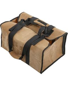 yaogohua Firewood Holder Firewood Carrier Large Capacity Dual Purpose Canvas Waterproof Logging Bag Yard Firewood Bag, Fireplace Carrier Fire Place Sturdy Wood Carring Bag with Handles Khaki
