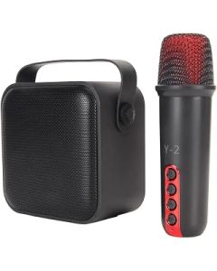 Mini Karaoke Machine Voice Changing Effects Support Memory Card Multi-Function Stereo Sound Long Battery Life Home Karaoke Machine (Black)