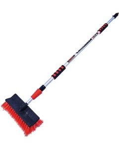 Amtech - Car Cleaning Brush for Windows with an Extendable Handle, Outdoor DIY, Easy to Use with a Comfortable Grip, Multifunctional Telescopic Cleaner, Durable, with Standard Hose Connector