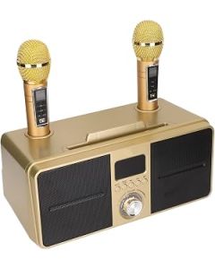 Karaoke Machine,Portable Speaker with 2 Wireless Karaoke Microphone for Adults and Children,Speaker System for Home Party,Picnic,Car,Outdoor，Indoor