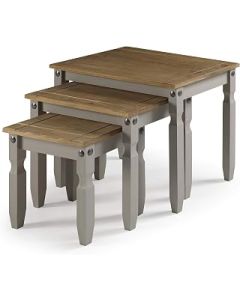 Mercers Furniture Trade Corona Grey Wax Nest of Tables