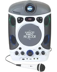 Mr Entertainer CDG Bluetooth Karaoke Player with LED Projector & 40 Track 2017 Hits Discs