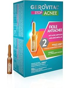 Anti Acne Face Serum with Salicylic Acid and Niacinamide, Intensive Treatment for Pimples and Oily Skin, 10 ampoules x 2 ml, Gerovital Stop Acnee
