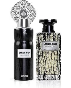 Intense Oud Gift Set | Eau de Parfum (100ml) | Deodorant (200ml) | Gift Set | Oud and Musky Fragrance Scent | Gift for Women and Men