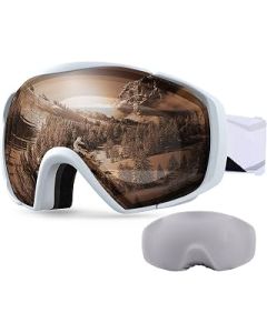 OutdoorMaster OTG Ski Goggles with Cover Premium Snowboard Snow Goggles Anti-Fog Ski Glasses for Men,Women & Youth - 100% UV Protection