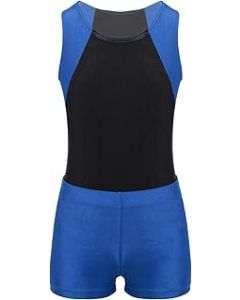 Kids Boys Gymnastics Leotards Training Uniform Sport Bodysuit and Tight Shorts Leggingg Sets