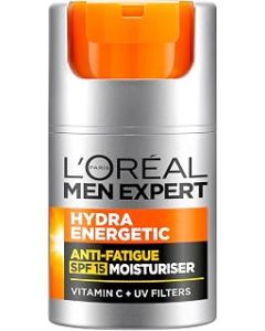L'Oreal SPF 15 Hydra Energetic Anti Fatigue Moisturiser, White, 50 ml (Pack of 1)