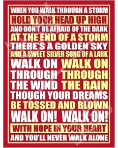 Metal Sign Plaque Print Poster Liverpool YNWA Song Lyrics Fan Chant Football Gift Dad Man Cave Shed Home Bar Ref7053 (10x8 inches (Approx) 25cmx20cm)