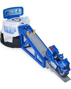 PAW PATROL Moto Pups Moto HQ Playset with Sounds and Exclusive Chase Figure and Motorcycle Vehicle Multicolor