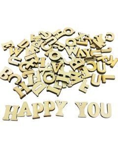 ZZLBZN Wooden Letters for Craft, 100Pcs Small Mini Wooden Letters for Craft Scrabble Letters for Crafts A-Z Wooden Letters for DIY Craft Home Decoration Early Educational Learning
