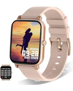 Smart Watch for Women with Receive/Dial Calls, 1.7" Touch Screen IP68 Waterproof Smartwatch with 24/7 Heart Rate, Blood Oxygen, Sleep Monitor, Step Counter Fitness Tracker for iOS/Android Phone