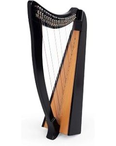 MMX HX22BK celtic harp in black - 22 strings