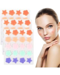 Pimple Patches Star Face Spot Acne Patches Colorful Acne Treatment Pore Strips Patches with Niacinamide and Hyaluronic acid Acne Scars Treatment Effectively Calms Relieves Healing Acne (6pcs)