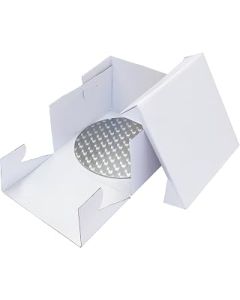 PME BCR866 Round Cake Card & Cake Box 9-Inch / 22 cm, White