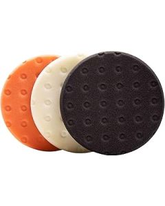 Lake Country CCS Pad Kit - 3 Pads for Cutting, Polishing & Finishing - Premium Grade Hook-and-Loop Versatile for All Tools and Polishers - Coarse Buffing Pad Safe for All Finishes (5.5")
