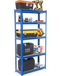 1800mm H x 900mm W x 300mm D Heavy Duty Steel Shelving Garage Racking Unit 275KG UDL Per Shelf 5 Levels + FREE NEXT DAY DELIVERY