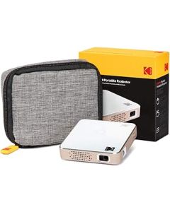 Kodak Ultra Mini Portable Projector | HD LED DLP Rechargeable Projector 100” Display Built-in Speaker - Includes Soft Case