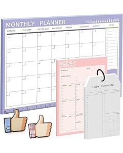 BEIJITA Monthly Planner,Daily Weekly Monthly Planner Undated Calendar and Scheduler with 92 Tear-Off Sheets and 40 Thumbs Up Sticky Notes Memo Checklist Notebook Organiser Weekly Planner Pad