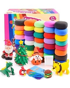 Petyuioyu Air Dry Clay Kit with 40 Pack Modeling Clay for Kids,Modelling Magic Clay Set Include Colorful 40 Clay and 3 Tool,Clay Soft & Non-Sticky,Great Gift for Girls Boys